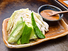 生野菜の旨味噌添